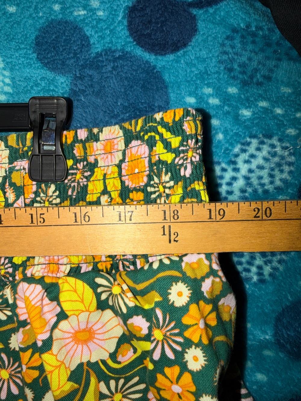 Lucy & Yak Floral Green & Yellow Wide Leg Pants - Picture 4 of 5